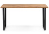 Миниатюра фото стол деревянный woodville лота лофт 140 25 мм дуб делано темный / матовый черный 489640 | 220svet.ru