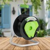 Миниатюра фото удлинитель силовой эра green line gaz-2x0.75-20m greenline на катушке пластик 1 розетка без заземления 20м пвс 2x0.75мм2 б0065142 | 220svet.ru