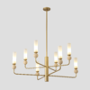 Миниатюра фото потолочная люстра на штанге crystal lux simply sp8 brass | 220svet.ru
