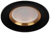 Миниатюра фото светильник встраиваемый алюминиевый эра kl107 bk/gd под лампу mr16 gu5.3 черный/золото б0061097 | 220svet.ru