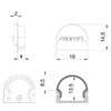 Миниатюра фото заглушка deko-light end cap r-au-01-12 set 2 pcs 979510 | 220svet.ru