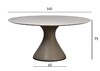 Миниатюра фото стол обеденный круглый мраморный/основание бежевое garda decor 160kd-60090 | 220svet.ru