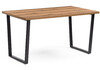 Миниатюра фото стол деревянный woodville лота лофт 140 25 мм дуб делано темный / матовый черный 489640 | 220svet.ru