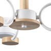 Миниатюра фото светильник потолочный lumion lilita 8157/3c белый/дерево | 220svet.ru
