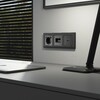 Миниатюра фото накладка для двойной розетки еthernet rj-45 werkel hammer черные w1291108 | 220svet.ru
