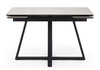 Миниатюра фото керамический стол раскладной 140(200)х80 woodville памелла carmen light grey / черный 625824 | 220svet.ru