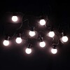 Миниатюра фото светодиодная гирлянда матовая колба 5м тепло-белая 24в, 10 led, провод черный пвх, ip54 ltc bll10m-11-1ww | 220svet.ru
