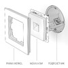 Миниатюра фото телефонная розетка rj-11 werkel перламутровый рифленый w1182013 | 220svet.ru