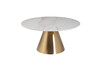 Миниатюра фото стол журнальный керамогранит белый garda decor 76ar-00910 | 220svet.ru