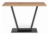 Миниатюра фото стол деревянный woodville мичиган лофт 25 мм дуб вотан / черный матовый 515300 | 220svet.ru