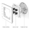 Миниатюра фото акустическая розетка werkel серебряные w1185006 | 220svet.ru