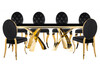 Миниатюра фото обеденная группа woodville иге black / gold 599467 | 220svet.ru