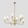 Миниатюра фото потолочная люстра на штанге crystal lux simply sp8 brass | 220svet.ru
