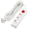 Миниатюра фото удлинитель uniel ultra 3гн х 7м с/з s-gcu3-7b white ul-00010019 | 220svet.ru