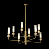Миниатюра фото потолочная люстра на штанге crystal lux simply sp8 brass | 220svet.ru