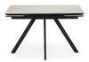 Миниатюра фото керамический стол раскладной 120(180)х80 woodville вилли сarmen light grey / черный 622898 | 220svet.ru