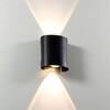 Миниатюра фото уличный настенный светодиодный светильник arte lamp bosto a3122al-2bk | 220svet.ru