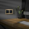 Миниатюра фото розетка с подсветкой черный матовый werkel w1171408 | 220svet.ru