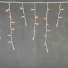 Миниатюра фото гирлянда бахрома 3,1 x 0,5 м экстра тепло-белая с мерцанием белого диода 220в, 120 led, провод белый каучук, ip65 ltc ll120blw-8-2eww | 220svet.ru