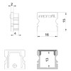 Миниатюра фото заглушка deko-light end cap p-au-02-10 set 2 pcs 978050 | 220svet.ru