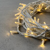 Миниатюра фото гирлянда нить 10м тепло-белая 220в, 75 led, провод белый каучук, ip65 ltc ll75-8-2ww | 220svet.ru