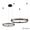 Миниатюра фото подвесной светодиодный светильник crystal lux fernando sp123w led black/gold | 220svet.ru