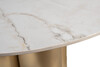 Миниатюра фото стол журнальный круглый керамогранит белый garda decor 76ar-63041 | 220svet.ru