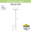 Миниатюра фото парковый фонарь fumagalli nebo ofir/g300 2l g30.202.r20.bye27 | 220svet.ru