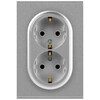 Миниатюра фото розетка эра arktik 16-2104-03 двойная с заземлением 2x2p+e schuko 16а-250в алюминий б0070446 | 220svet.ru
