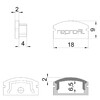 Миниатюра фото заглушка deko-light end cap f-au-01-12 set 2 pcs 978522 | 220svet.ru