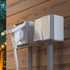 Миниатюра фото выключатель двухклавишный влагозащищенный werkel gallant белые wl15-03-02 | 220svet.ru