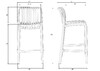 Миниатюра фото набор 3 шт стул полубарный dobrin chloe lmzl-pp777-1-n3_p_gr-04-13411 | 220svet.ru