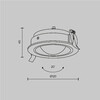 Миниатюра фото встраиваемый светодиодный светильник maytoni lens dl105-12w3k-w | 220svet.ru