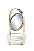 Миниатюра фото зеркало настольное с мраморной полочкой 18*18*29см garda decor 2k299521 | 220svet.ru