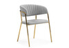 Миниатюра фото стул на металлокаркасе woodville kamelia велюр светло-серый / золотой 15947 | 220svet.ru