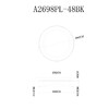 Миниатюра фото потолочный светодиодный светильник arte lamp sualocin a2698pl-48bk | 220svet.ru