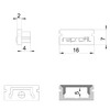Миниатюра фото заглушка deko-light end cap p-au-01-10 set 2 pcs 978010 | 220svet.ru
