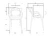 Миниатюра фото набор 2шт стул обеденный dobrin masters lmzl-pp601-n2_p_gr-04-13321 | 220svet.ru