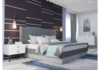 Миниатюра фото двуспальная кровать 160х200 woodville tulip с пм метрополитан грей / белая матовая 406291 | 220svet.ru