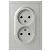 Миниатюра фото розетка эра galaxy 15-2107-03 без заземления двойная 2x2p 16а-250в ip20 алюминий б0071699 | 220svet.ru