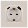 Миниатюра фото розетка эра серия 12 12-4108-15 2p+e 16a-250в со шторками с usb type-a+c 5в-3а перламутр б0067767 | 220svet.ru