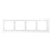 Миниатюра фото рамка стеклянная на 4 поста voltum s70 vls110402 (белый,матовый,стекло) | 220svet.ru