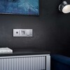 Миниатюра фото выключатель двухклавишный проходной с подсветкой werkel серебряные w1122106 | 220svet.ru