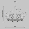 Миниатюра фото потолочная люстра на штанге maytoni lira mod483pl-08bs | 220svet.ru