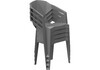Миниатюра фото пластиковый стул woodville гекса мокрый асфальт 686710 | 220svet.ru