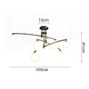 Миниатюра фото потолочный светильник 8119p/6 black delight collection | 220svet.ru