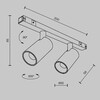 Миниатюра фото трековый магнитный светодиодный светильник maytoni focus duo basity tr176-1-2x5wtw-m-b | 220svet.ru