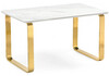 Миниатюра фото керамический стол woodville селена 4 160х90х77 белый мрамор / золото 572187 | 220svet.ru
